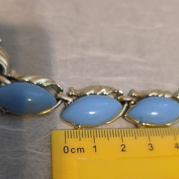 Elegant Blue and White GolWomen's Necklace - Picture 9 of 11